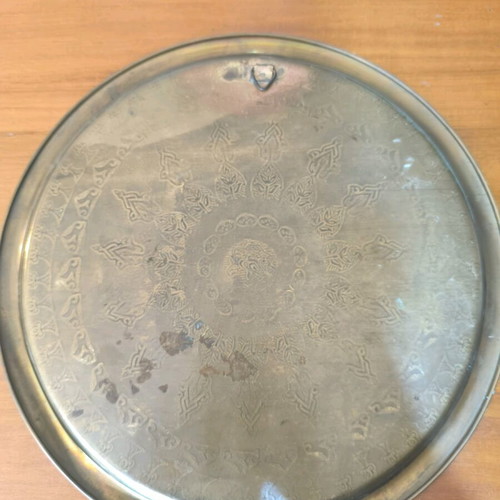 Antique set of Egyptian bronze plates like new