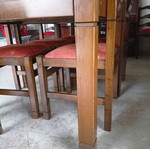 Solid wood dining set used with 6 chairs, extendable