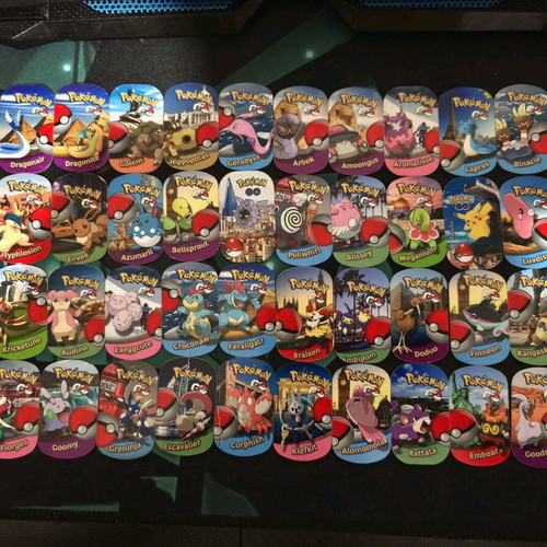 Pokemon GO tags used, pack of 65 pieces