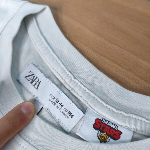 Brawl Stars T-shirt Zara used, size 158 cm, white multicolor