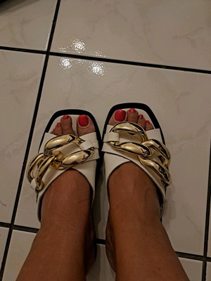 Leather summer shoes like new, white, size 36