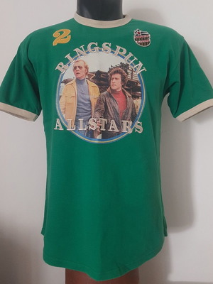 Starsky & Hutch Ringspun Allstars vintage t-shirt medium used, green