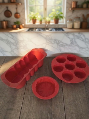 Tupperware various silicone molds like new