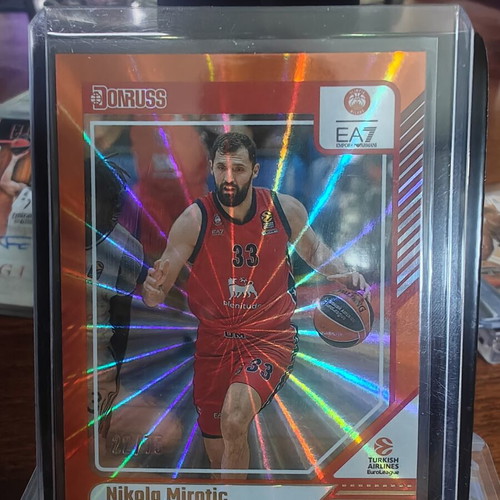 Nikola Mirotic 2024-25 Panini Donruss EuroLeague Basketball Card #107 Orange Laser Parallel