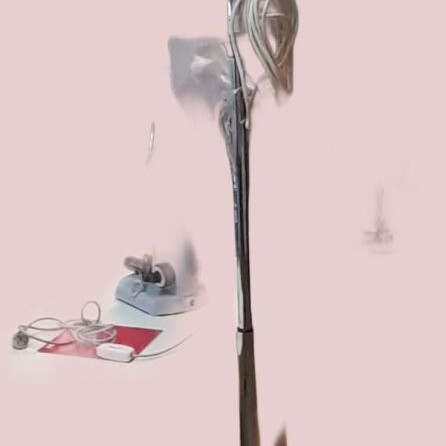 HANAULUX surgical lamp used, floor-standing with adjustable height
