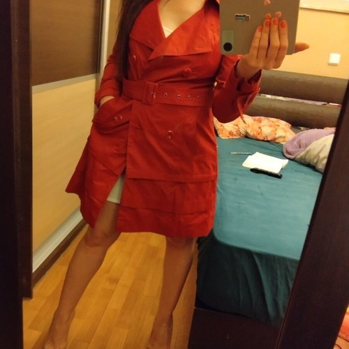 Raxevsky catwalk red trench coat, small size