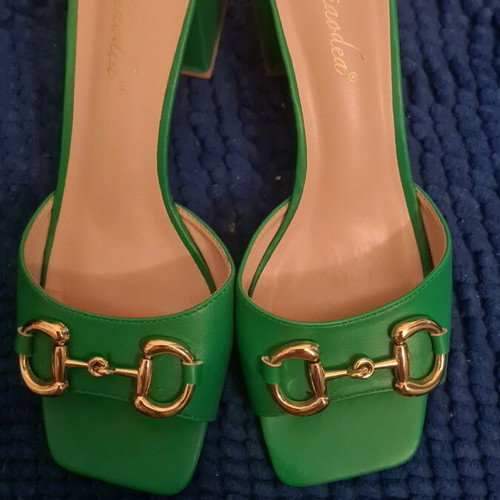 Green sandals used, size 41
