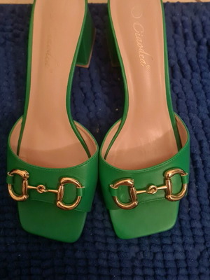Green sandals used, size 41