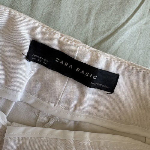 Zara white skirt like new, denim fabric, size XS