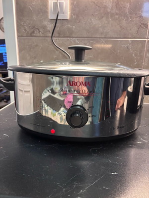 Aroma Roaster Oven 6-Quart stainless steel like new