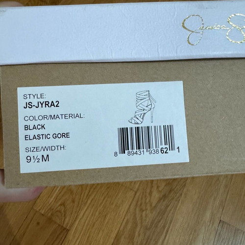 Jessica Simpson sandals used, size 40, black with unique design
