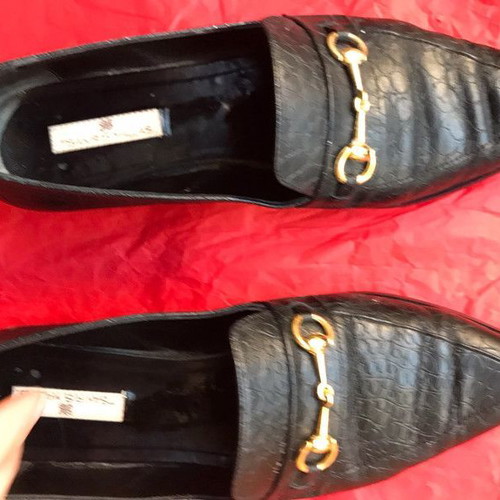 Tsakiris Mallas women's leather loafers like new, black, size 40