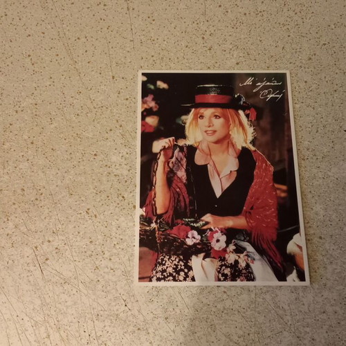 Aliki Vougiouklaki autograph photo, printed signature 12x9 cm