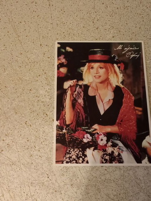 Aliki Vougiouklaki autograph photo, printed signature 12x9 cm