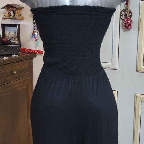 River Island strapless jumpsuit black XS-S like new, viscose