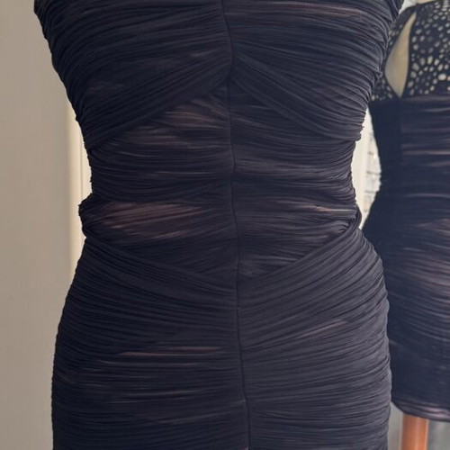 Evening mini dress Tassos Mitropoulos like new, black and nude
