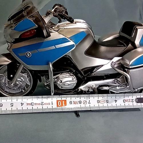 BMW Polizei Metal Motorcycle Miniature used, 17cm scale model