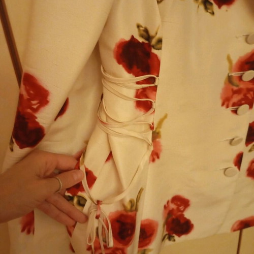Cacharel women's white jacket with flowers like new, size 42