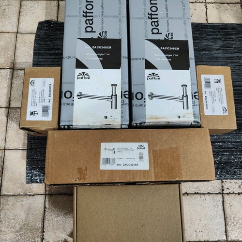 Paffoni 3 siphons, 2 plugs, 1 faucet handle