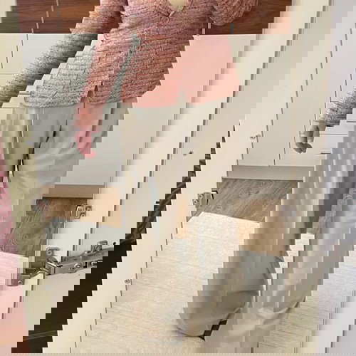 Max Mara туидено сако като ново, бежово с червена подплата