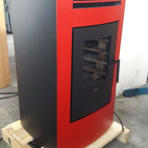 Eva Calor Linda 13kw Italian pellet stove new, red