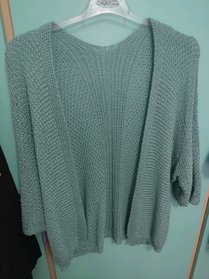 Knitted cardigan like new, turquoise, size XXXL