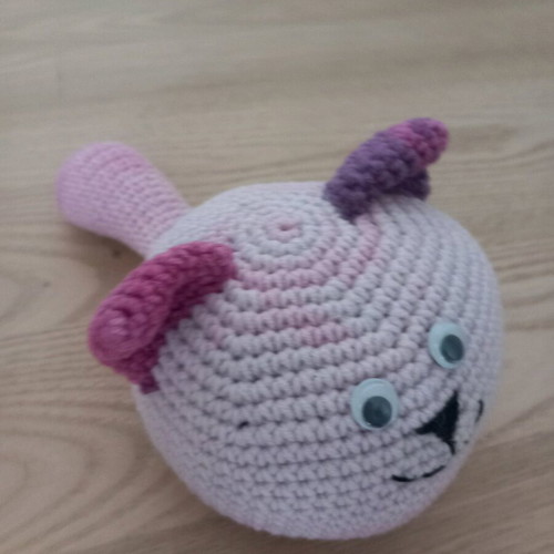 Knitted cat doll 18 cm new, handmade