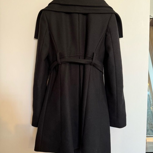 Pinko coat like new virgin wool with natural fur, size S