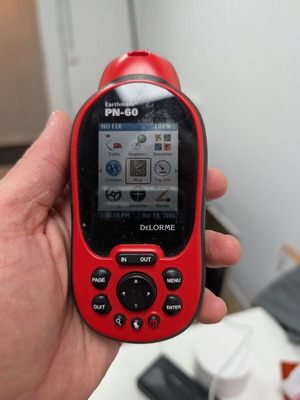 DeLorme Earthmate PN-60 handheld GPS used