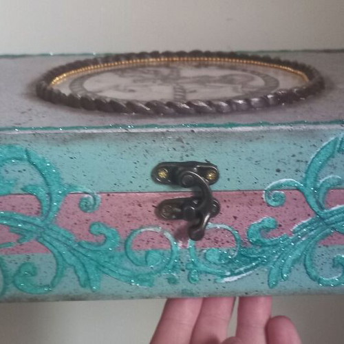 Christmas box handmade wooden new 29×21×8 cm