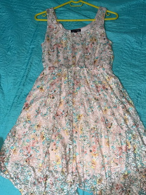 As U Wish floral lace dress, small, asymmetrical hem