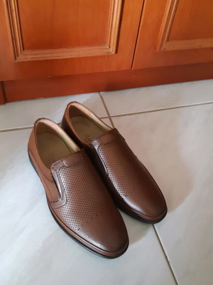 Men's leather tabba scarponia shoes new, anatomical, size 42
