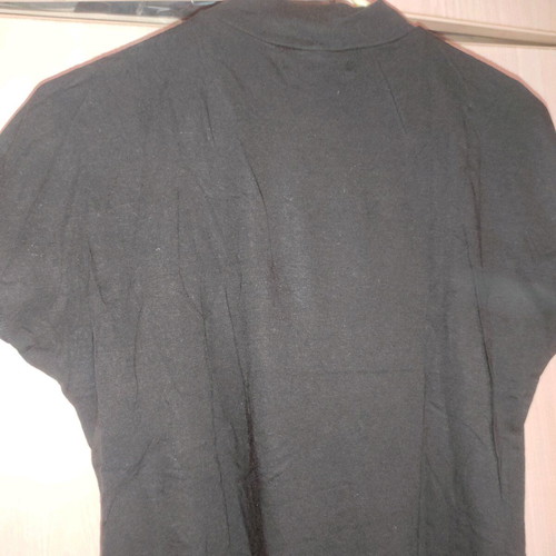 Blouse short-sleeved with closed neck like new, black, XS