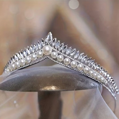 Bridal tiara with crystal rhinestones, new