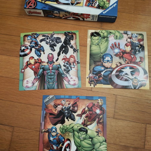 Avengers Ravensburger puzzle 3x49 pieces with posters