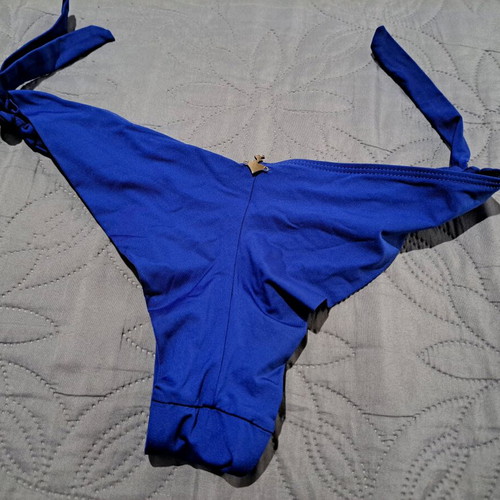 SugarFree blue bikini bottom used, size S with side ties