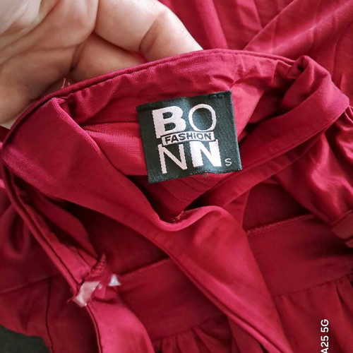 Pleated dress with open back from cast fabric Bonn fashion like new, red, size S