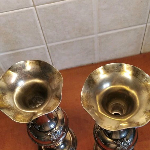 Silver-plated decorative items like new, set of 2 pieces