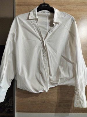 Zara πουκάμισο oversized σαν καινούργιο, άσπρο, μέγεθος M
