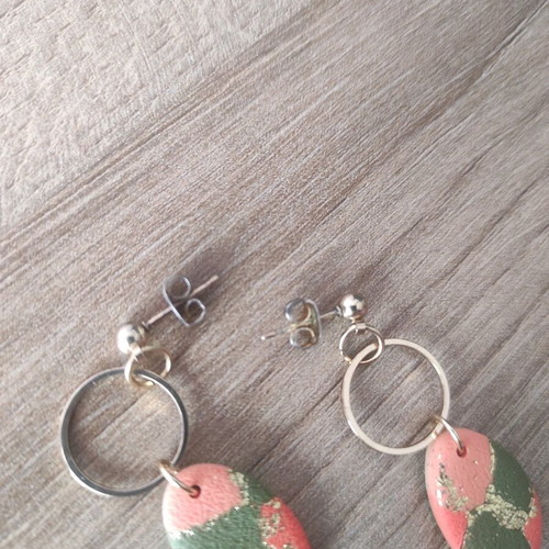 Handmade earrings like new, gold color