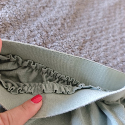 Maxi skirt with elastic waist used, pistachio green