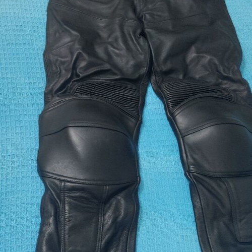 Leather motorcycle jacket and pants new size L