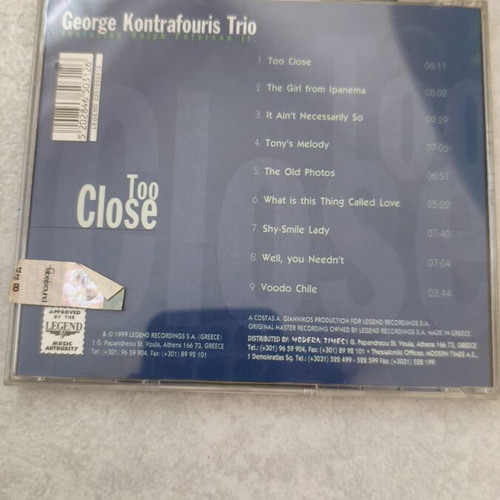 George Kontrafouris Trio featuring Ralph Peterson Jr. Too Close CD