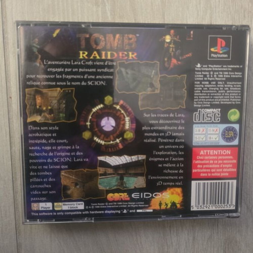 Tomb Raider PlayStation (PS1) used, complete