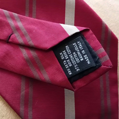 Vintage burgundy striped Donna Karan tie like new