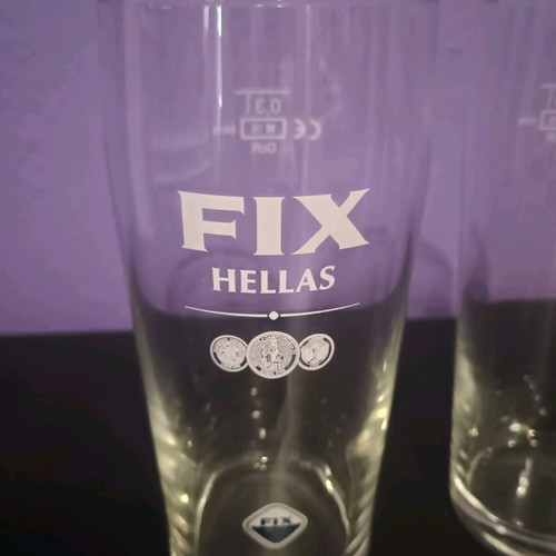 Fix beer glasses 0.3lt set of 2 brand new unused
