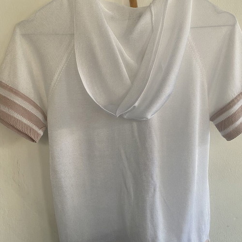 Stefanel summer jacket like new, white and beige, medium small
