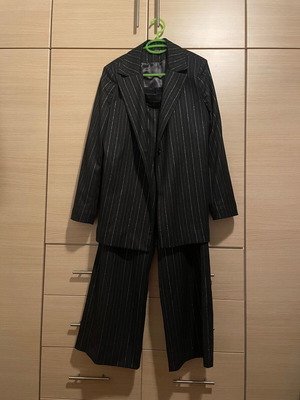 Innocent women's suit black with vertical stripes like new