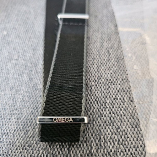 Omega Nato strap like new, 21-22mm, black and grey