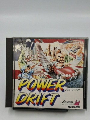 Power Drift PC Engine HuCard used with manual